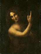 Leonardo  Da Vinci John the Baptist oil